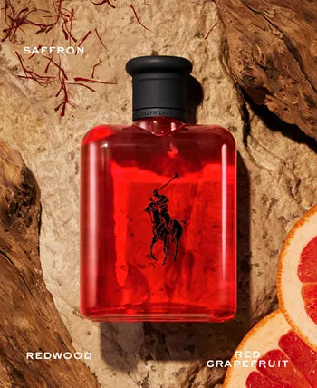 Ralph Lauren - Polo Red - Eau de Toilette - Men's Cologne - Woody & Spicy - With Ginger, Sage, and Cedarwood - Medium Intensity