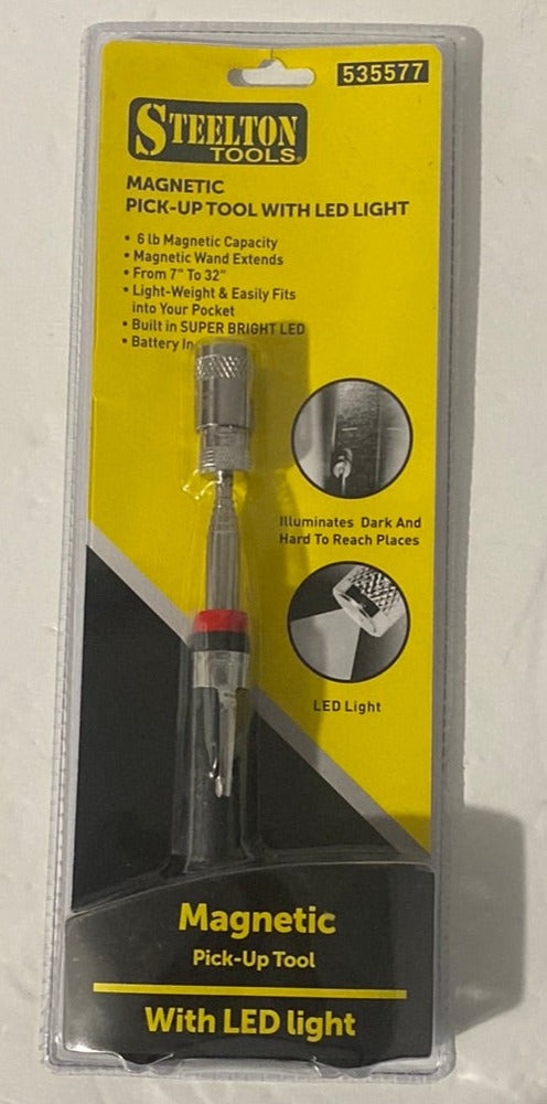 MAGNETIC PICK-UP TOOL WITH LED LIGHT