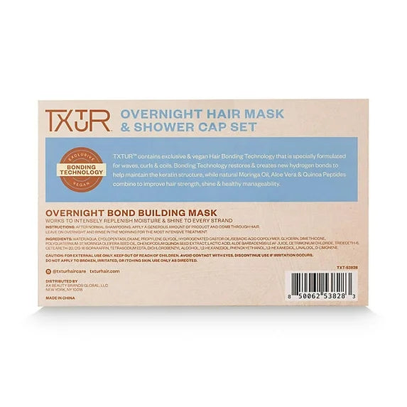 Txtur overnight hair mask and shower cap set 13 OZ/ 369G