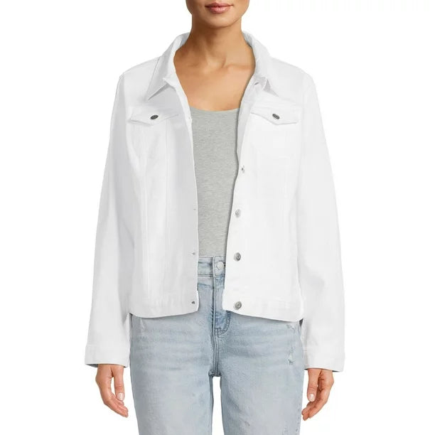 Time and Tru white jean Jacket