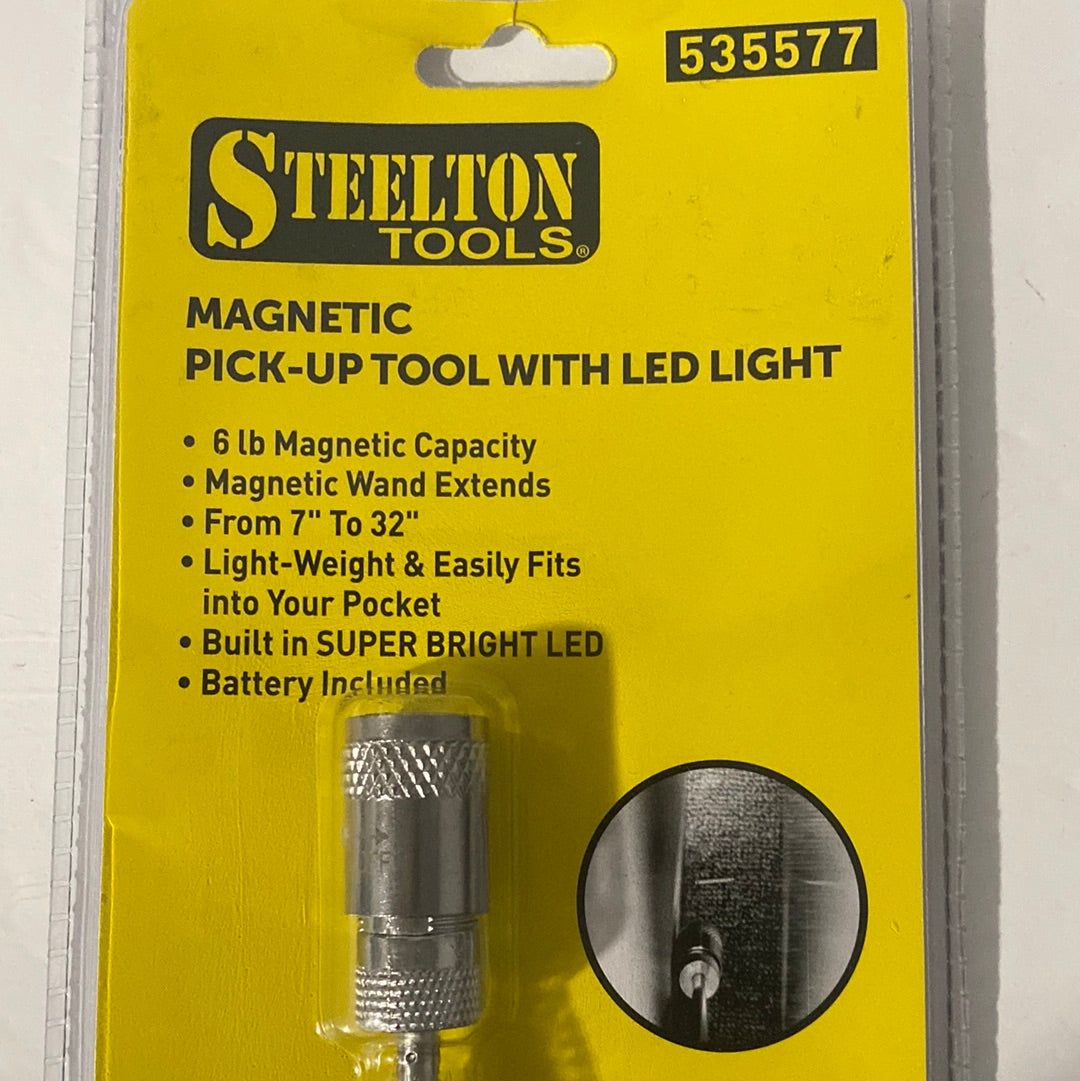 MAGNETIC PICK-UP TOOL WITH LED LIGHT