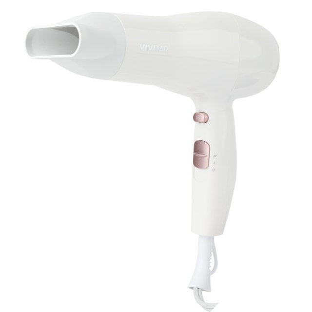 Pure High-Performance Hair Dryer with 2 Air Settings, and 3 Precise Heat Settings - White $