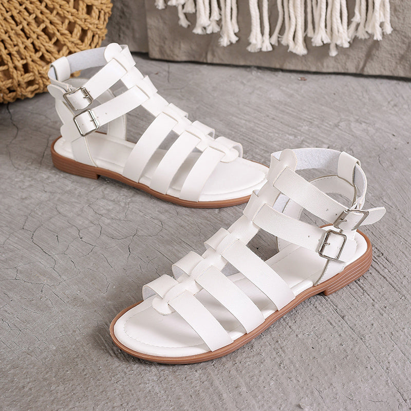 New Woman Trend Rome Women's Shoes Summer Sandals Female Daily Outdoor Solid Open Toe Flat Sandals Female Bohemia Beach Sandalen
