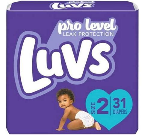 Luvs Pro Level Triple Leakguards Diapers Size 2 31 Count, 31 Count