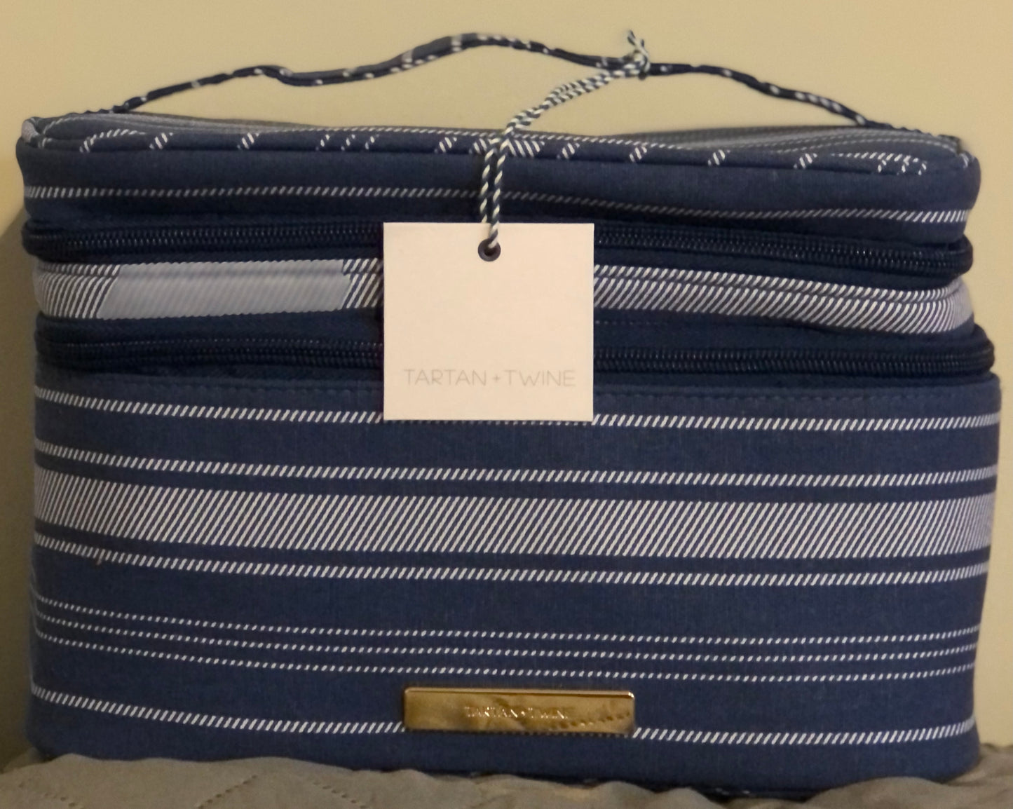 Tartan & Twine Double Zip Train Case