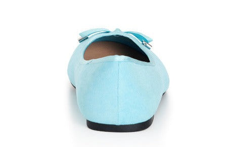 EVANS WIDE FIT Bow Ballet Flat - turquoise