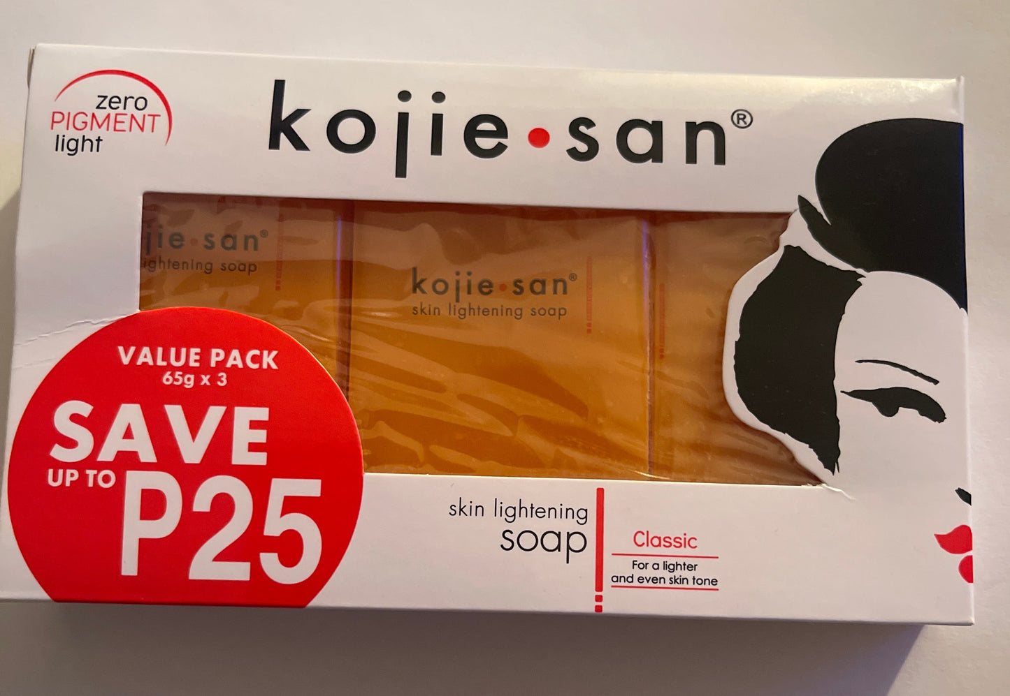 Kojie san Classic Lightening Kojic Soap (65g.x3) EXPIRES 08/13/2026