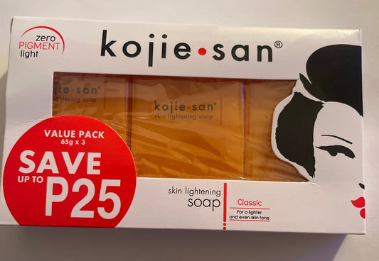 Kojie san Classic Lightening Kojic Soap (65g.x3) EXPIRES 08/13/2026