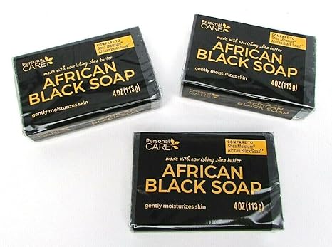 Personal Care African Black Soap made with nourishing shea butter