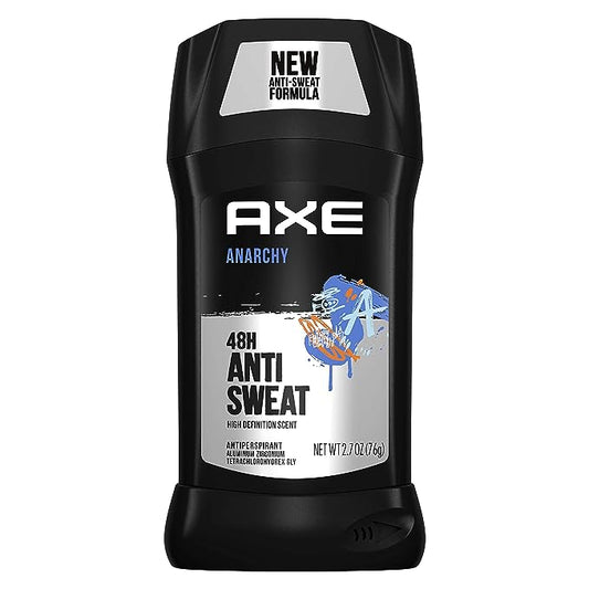 AXE Dual Action Antiperspirant Stick for Long Lasting Freshness Anarchy Dark Pomegranate & Sandalwood 48 Hour Anti Sweat Mens 2.7 oz