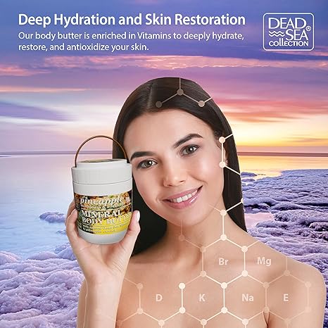 Dead Sea Collection Pineapple Body Butter Pure Dead Sea Minerals 16.9 FL OZ