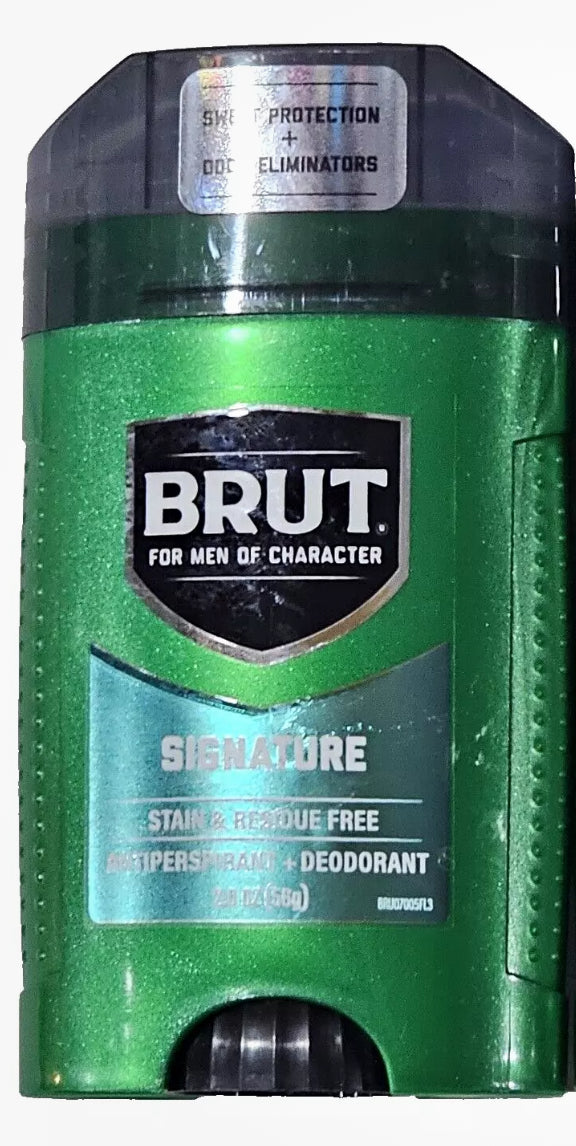 Brut Deodorant Oval Solid 2.0 Oz. Signature Body Care Pack Fragrance Scented