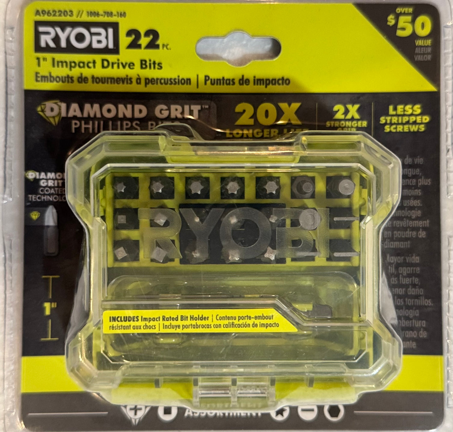 Exclusive 1 in. Diamond Grit Driving Set (22-Piece) by RYOBI Shop the Collection