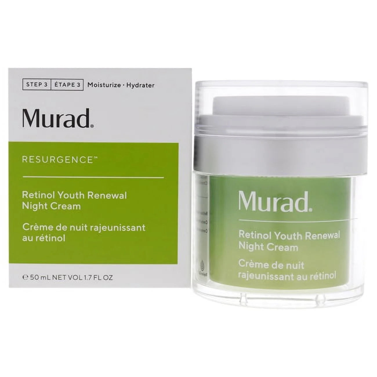 Murad Retinol Youth Renewal Night Cream - (1.7 fl oz), Breakthrough Anti Aging Night Cream with Retinol and Swertia Flower to Visibly Minimize Wrinkles and Restore Your Skin's Smooth Texture