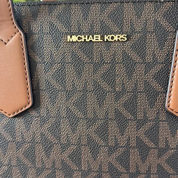 Michael Kors Maple Large NS Tote w/ Shoulder Strap Luggage Multi Color