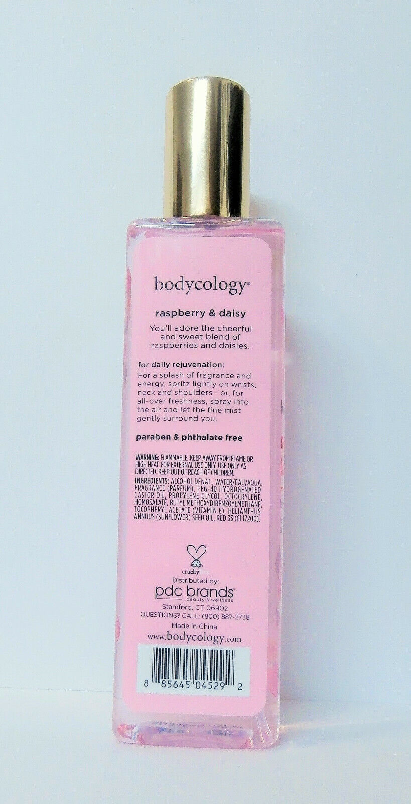 Pink Body Mist Raspberry bodycology RASPBERRY & DAISY Body Mist 8oz – Queens Things Me 2 U LLC