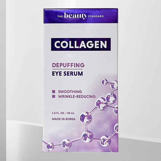 The Beauty Standard COLLAGEN Depuffing Eye Serum Smoothing Wrinkle Reducing 30ml