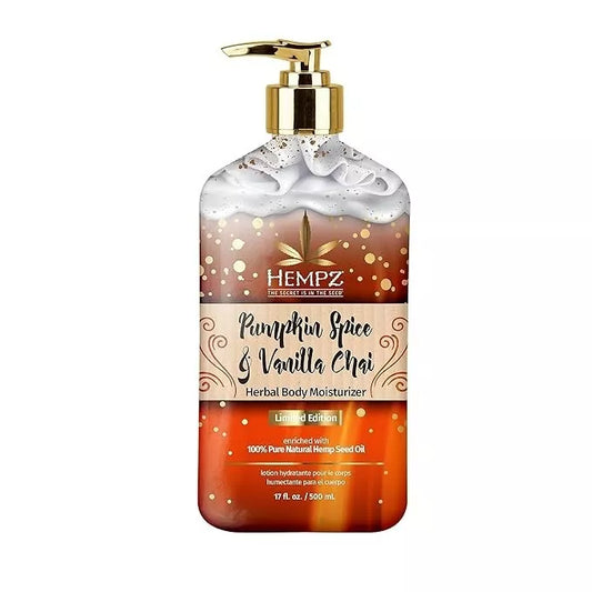 Hempz Pumpkin Spice & Vanilla Chai Limited Edition Moisturizer Lotion 17 oz.