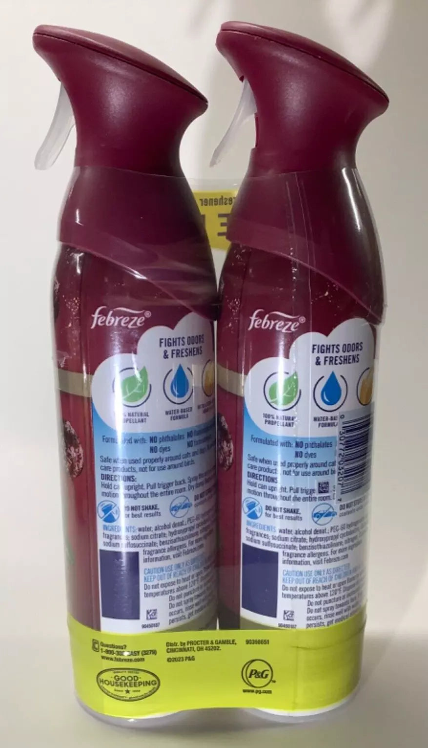 2 Febreze Air Cranberry Tart Air Freshener 8.8 oz Rare Limited Edition